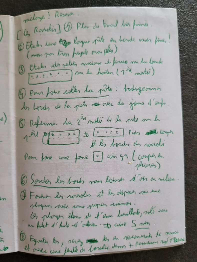 Les pâtes (suite)