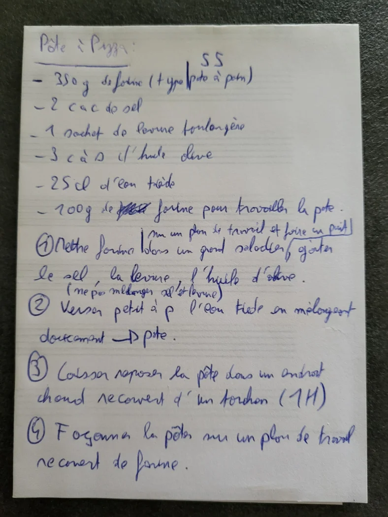 Pâte à pizza