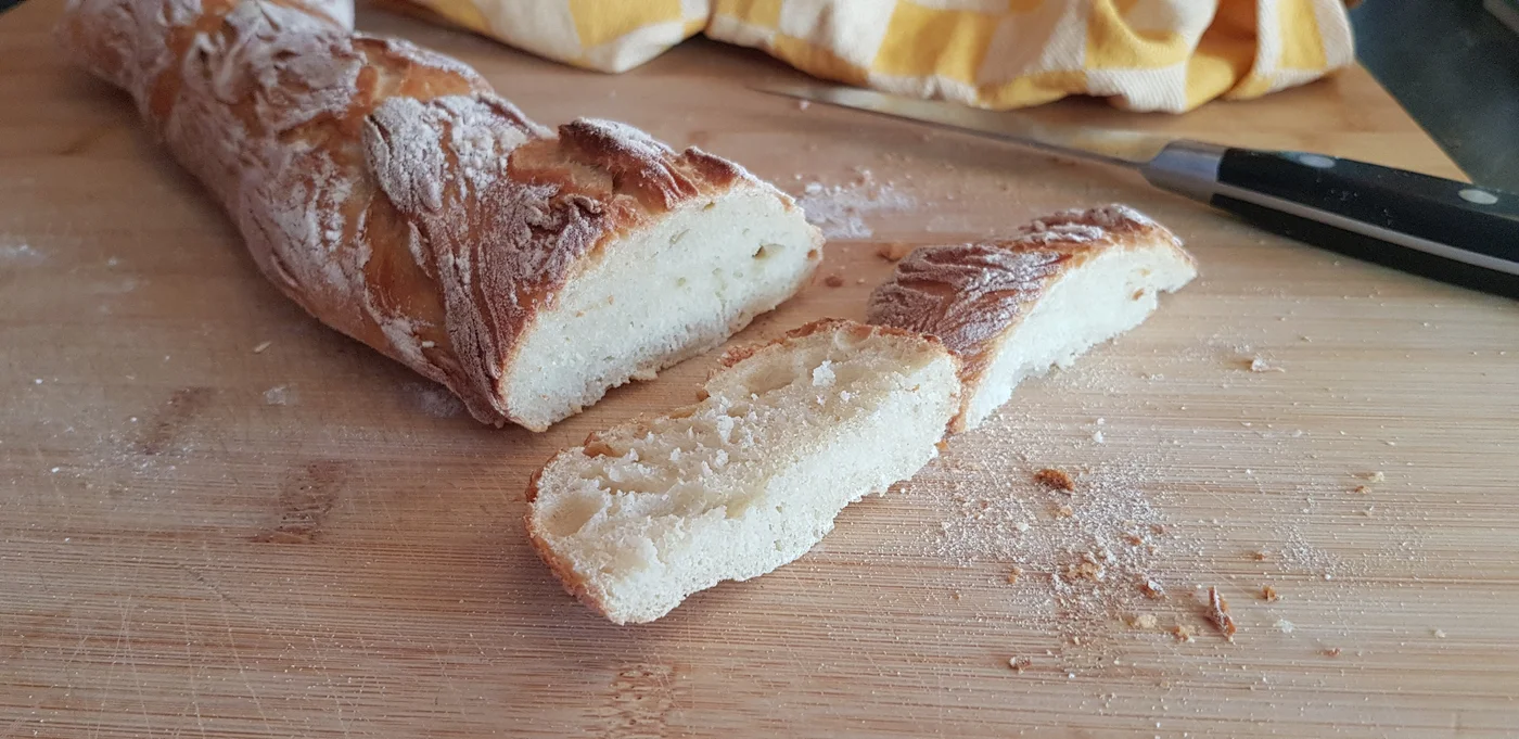 Baguette cuite au levain