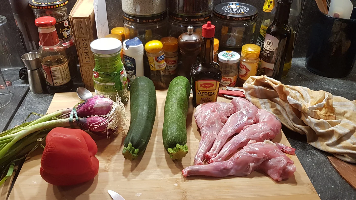 Ingrédients du lapin au four